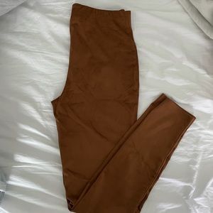 Suede leggings